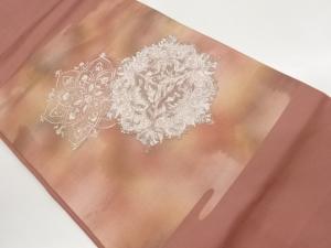 華文に花鳥模様織出し名古屋帯